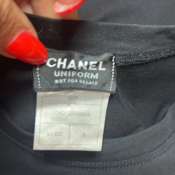CHANEL Black Short Sleeve Tee